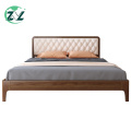 Muebles de dormitorio Cama de madera suave de estructura simple